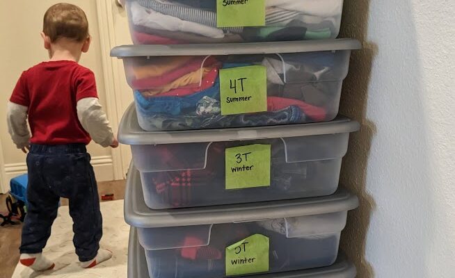 My favorite bins for storing kids’ clothing!