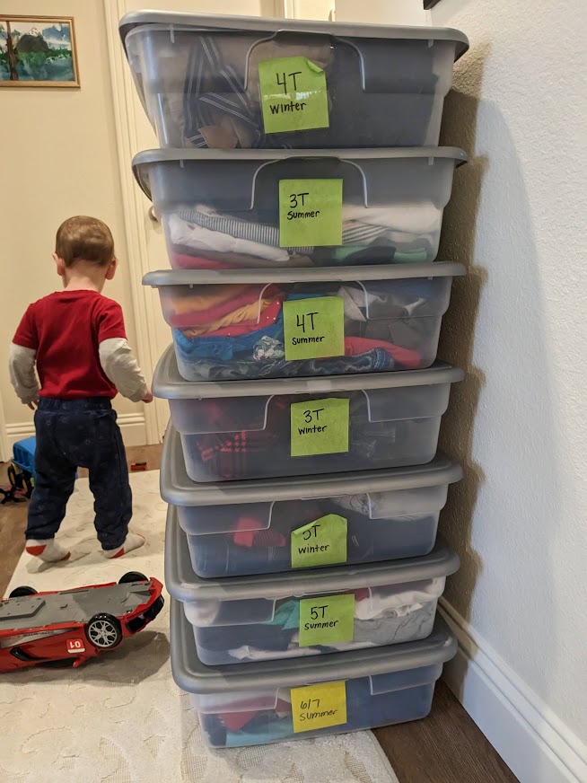 My favorite bins for storing kids’ clothing!